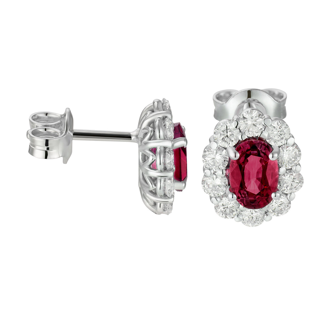 Golay orecchini rubini ovale 6x5 e diamanti OCL043DIRU-26173110079