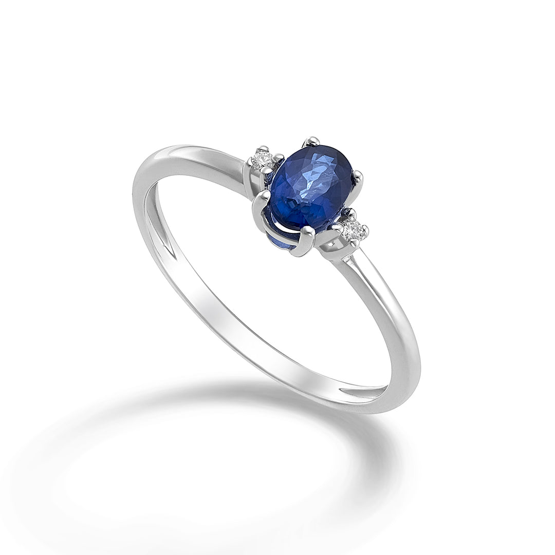 Mikiko an 9k oválný safír 6x4 ct.0,40 pr. 0,02 ct MA5072R4ZFD