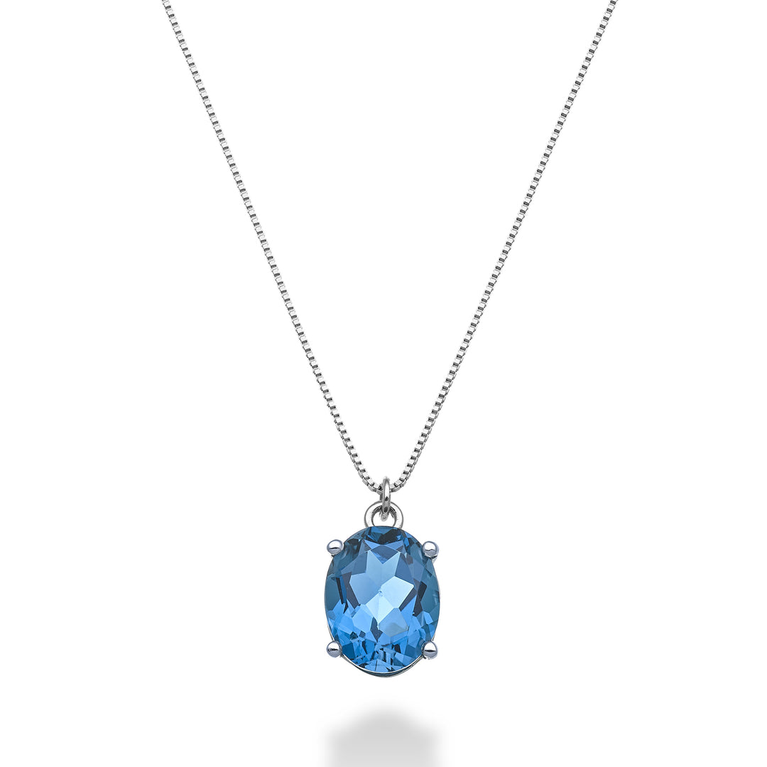 Nihama cl 18k οβάλ λονδρέζικο μπλε τοπάζι 9x7 ct.2,00 ND5143O4TPBL