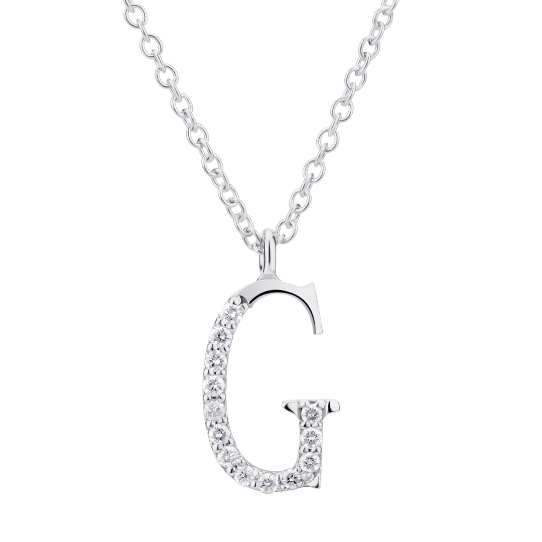 Golay cl 18k bokstav g stor diam. 0,06 ct vitguld GDGFGO4