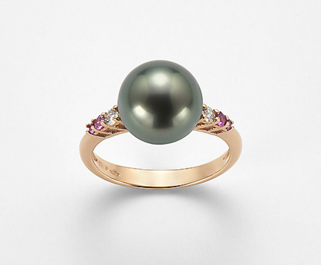 Mikiko an 18k sspb 10/11 diam 0,10 ct saphir rose 0,09 ct rubis 0,04 ct MA0693O3SANE100