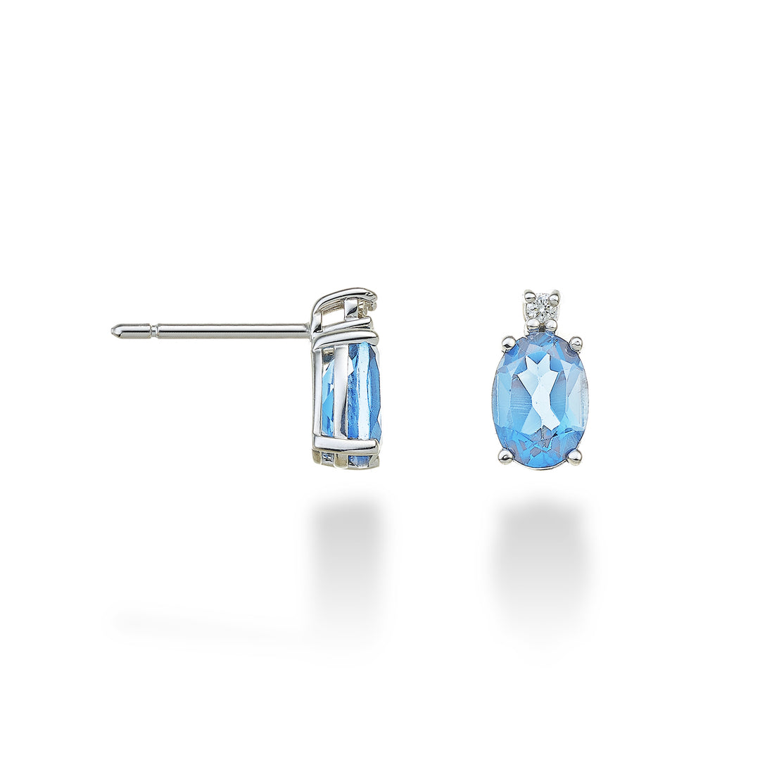 Mikiko ή 18k οβάλ μπλε τοπάζι 7x5 ct.2,20 διάμ. ct.0,03 MO5024O4TPAZ