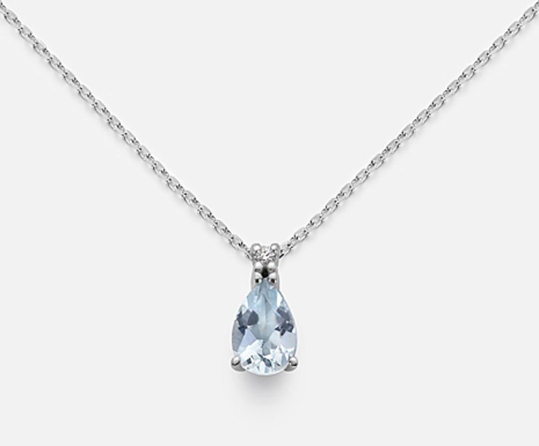 Mikiko cl 18k akvamarin csepp 6x4 ct.0,30 átm. ct.0,01 MD5037O4AM