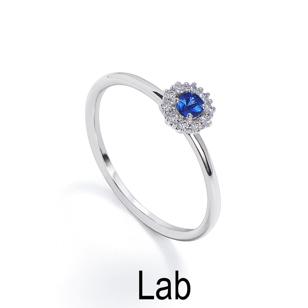 Mikiko, ein 18-Karat-Saphirlabor mit 0,12 Durchm. 0,07 ct Größe 2 MA5140O4ZFL012