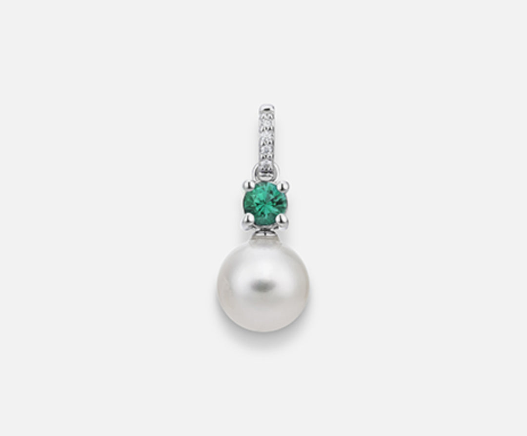 Nihama pe 18k fw 7.5/8 smarald rotund mm3.5 ct.0.13 dia ct.0.015 NP0401O4FABI075