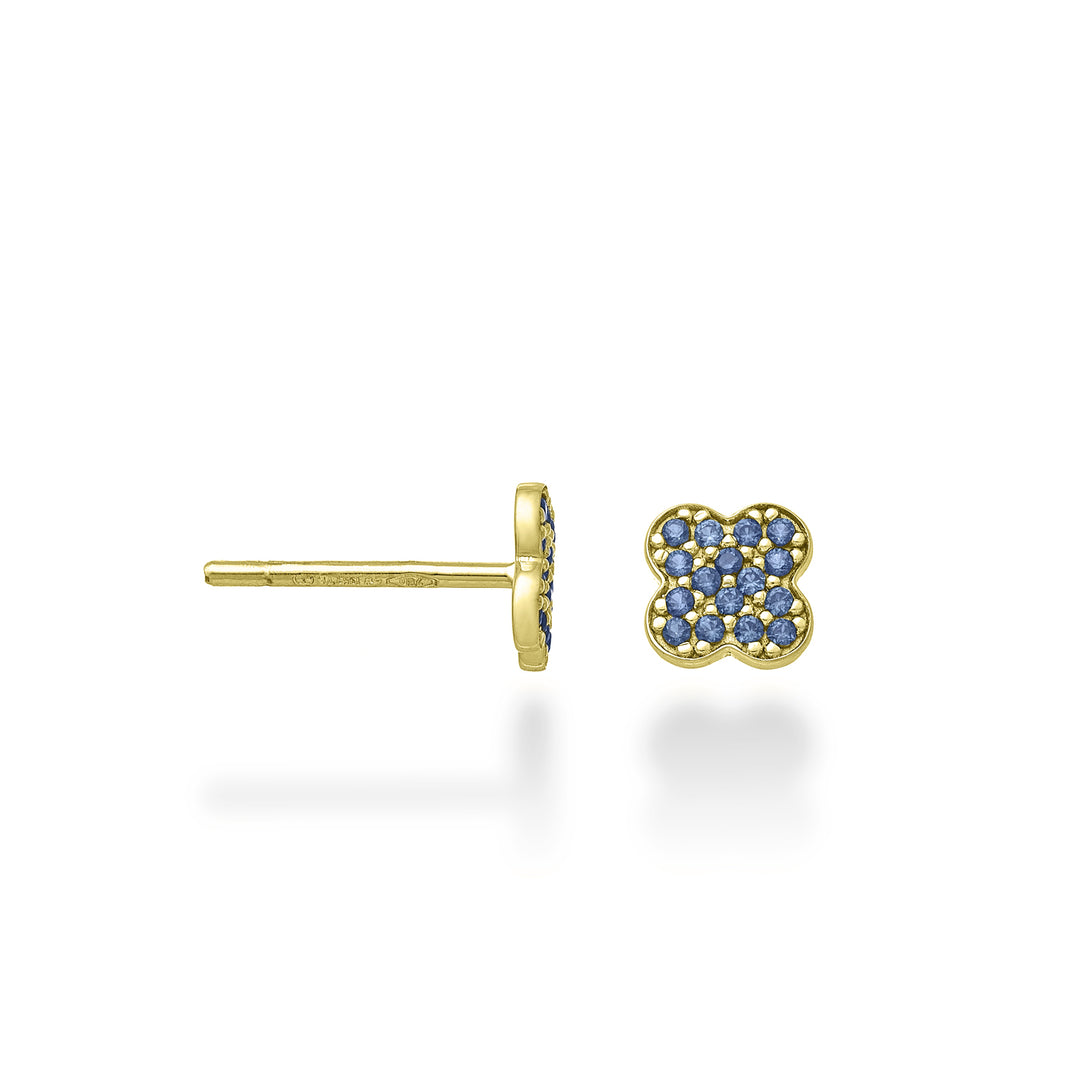 Zafiros Nihama o trébol de cuatro hojas de 18k, oro amarillo de 0,24 ct NO5145O1ZFR