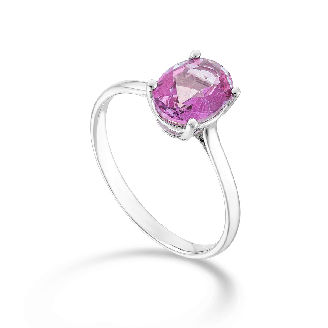 Mikiko egy 18k ovális rózsaszín topáz 8x6 ct.1,40 MA5172O4TPPK