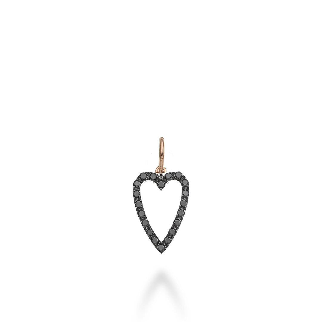 World Diamond Group long heart pendant 18k 0.20 ct black rose gold GPEN213BKO3