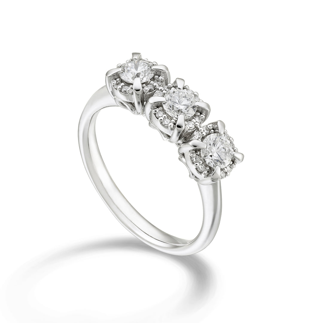 World Diamond Group trilogie diam prsten mezi hroty, cen. 0,12ct ATRLC421DI12-24060110139
