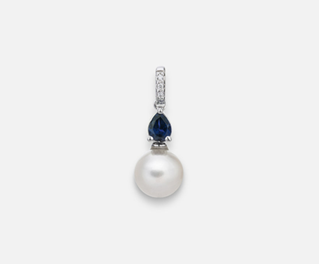 Nihama pe 18k fw 6,5/7 sapphire drop 4x3 ct.0,18 dia ct.0,01 NP0386O4FABI065