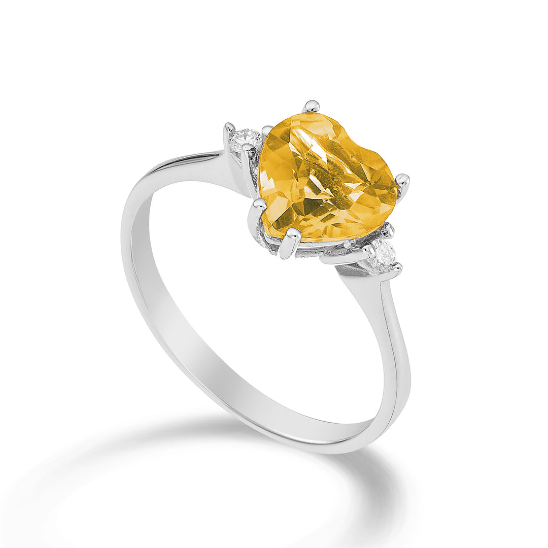 Nihama μια καρδιά κιτρίνης 18k 8x8 ct.1,45 διάμ. 0,05 ct NACL198DICITR88O4