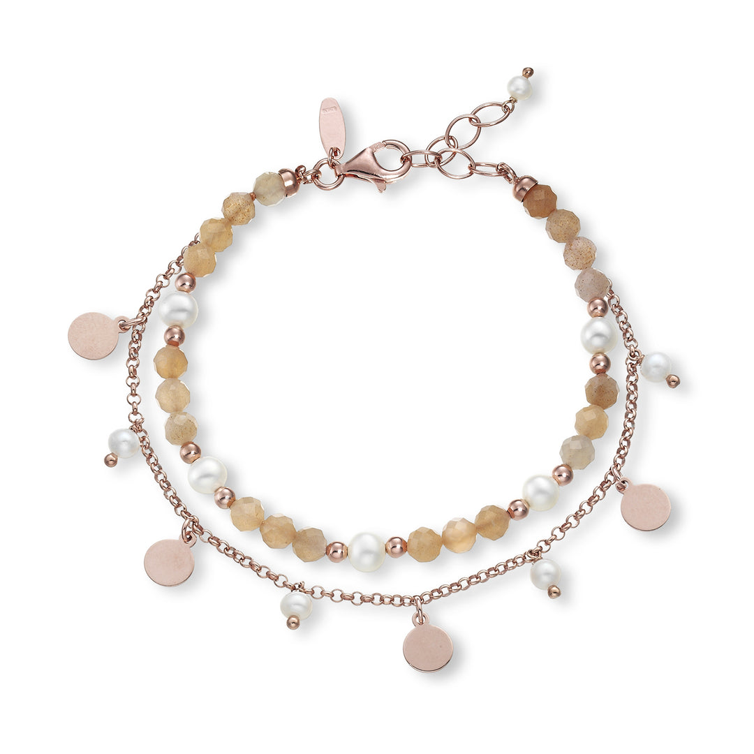Mikiko br ag925 fw 4/4,5 5/5,5 moonstone 4mm MB7439A3ROSA