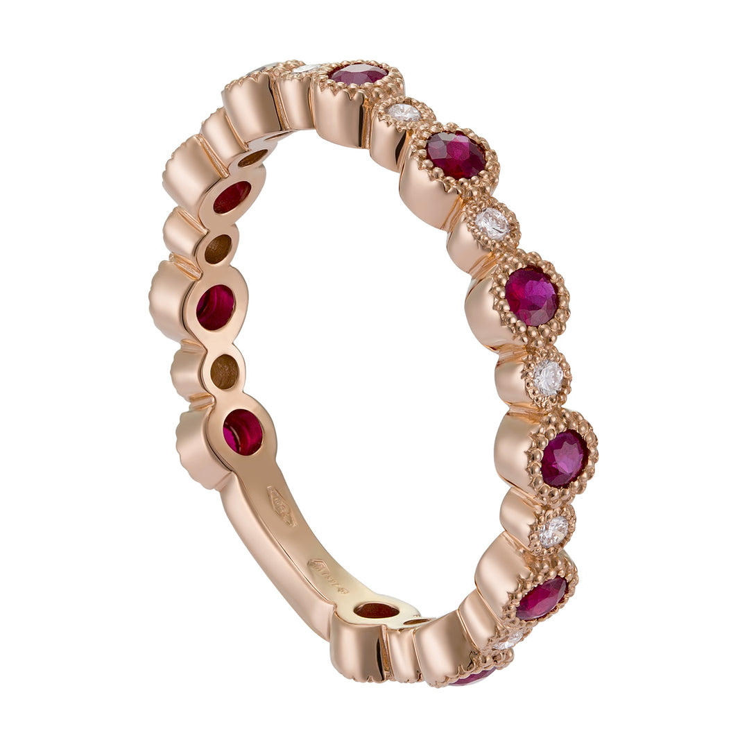 Runder Diamant- und Rubinring der World Diamond Group AET026BRUDI2-18274110086