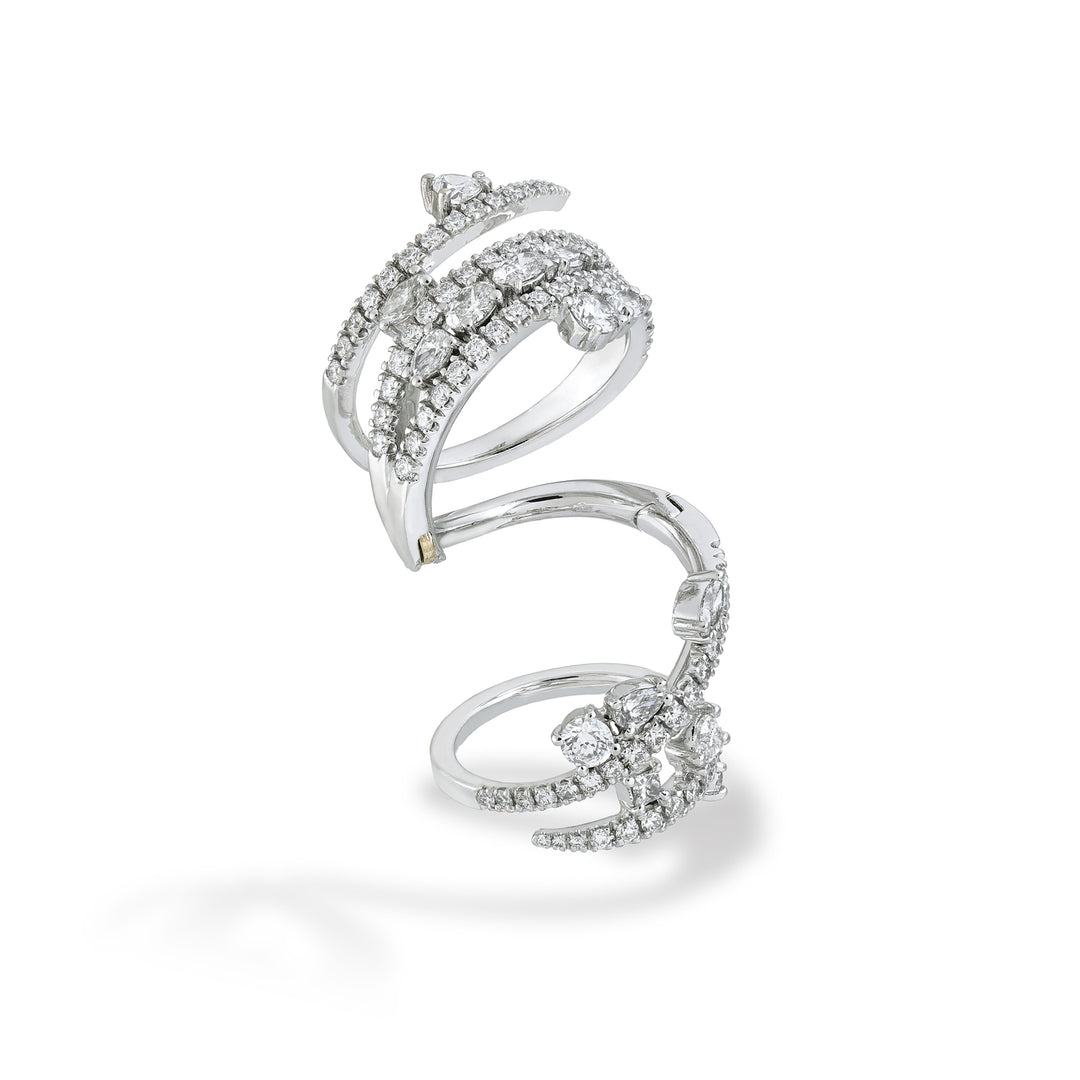Golay fantasy snake ring, with added shaped stones ASNAKE03DI-25297110087