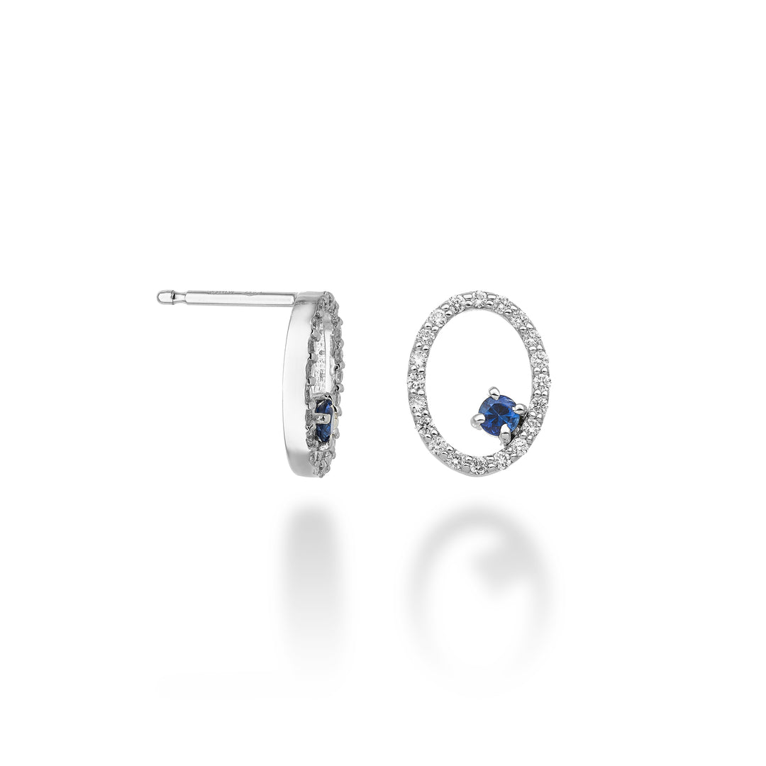World Diamond Group or 18k "oval" sapphire n. ct. 0.22 dia ct. 0.30 GO5137O4ZFN052