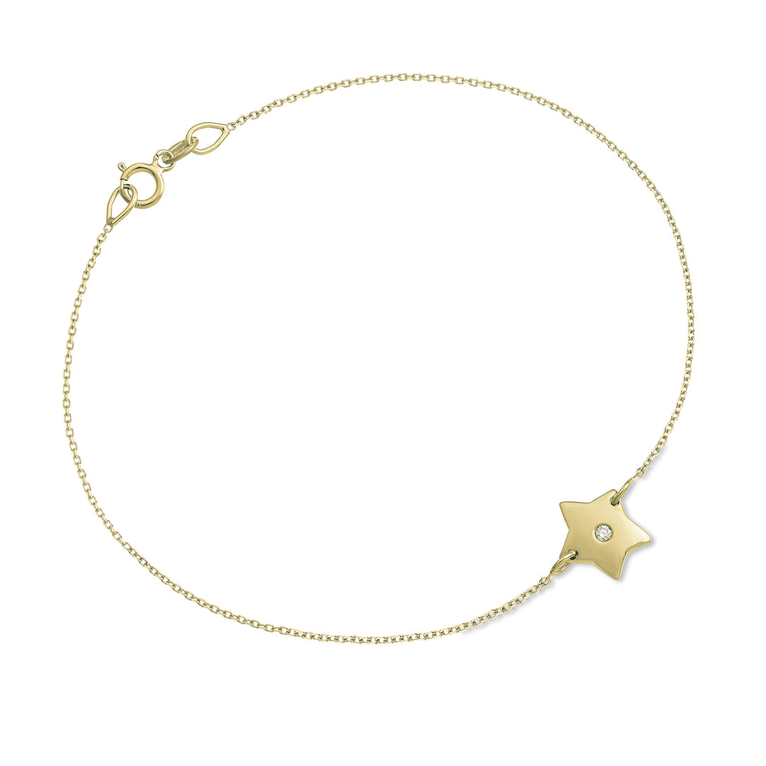 Mikiko br 18k hvězda 0,01ct žluté zlato MB5040O1BR001
