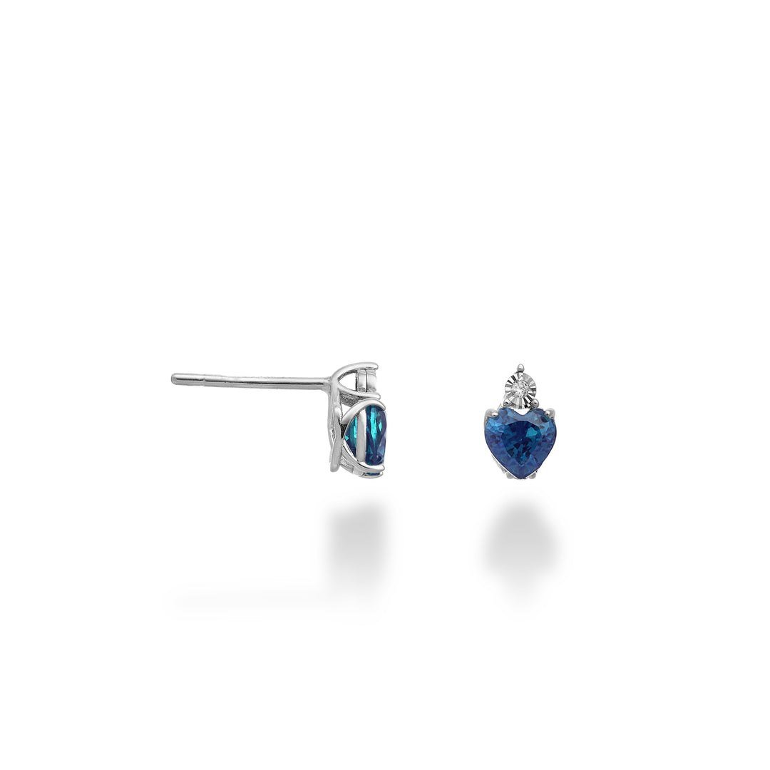 Nihama ou safira 18k não. Coração 5x5 com diamante NO5178O4ZFN086