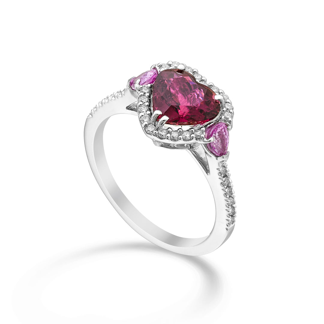 Golay Herz-Turmalin-Ring 8x8, z.rosa Tropfen 4x3 und Durchmesser ACLC095DZPTO88-24180110011