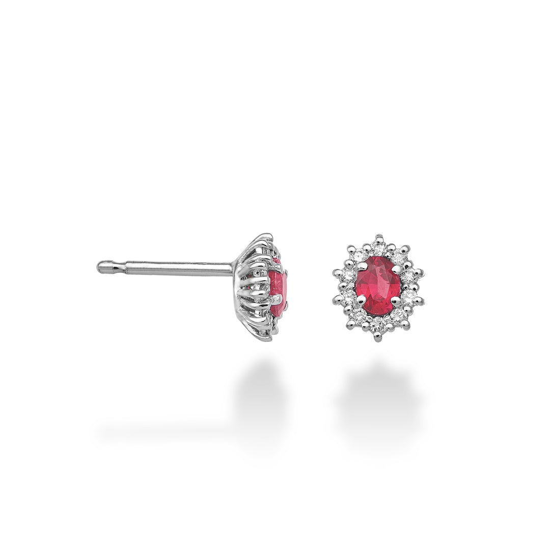Mikiko or 9k oval ruby ​​4x3 ct.0,40 diam. 0.16 ct MO5103R4RBC