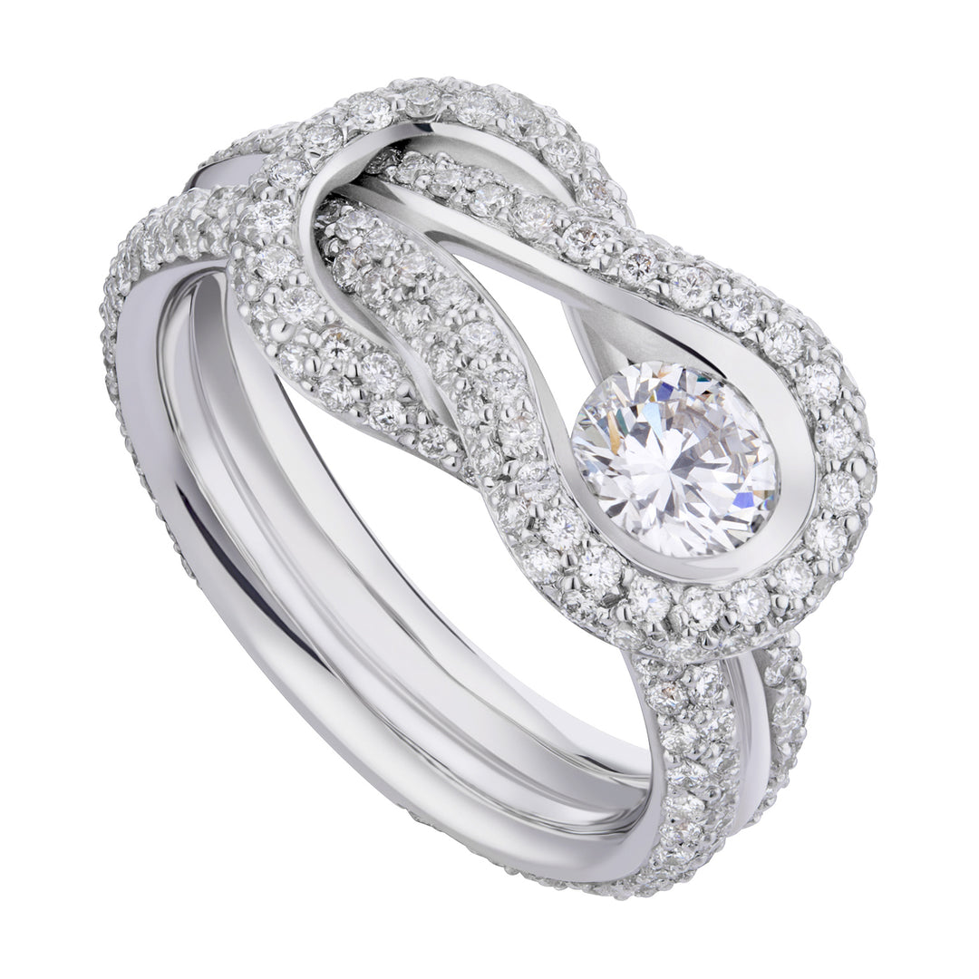Ring der World Diamond Group mit Encordia-Knotenpavé, KT. 1,38–1,47 ACTFM011DI6-22343000018