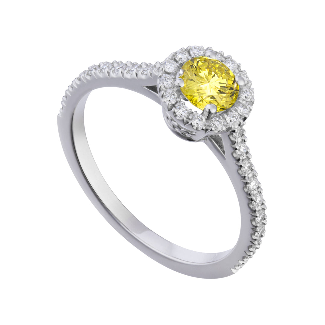 Golay solitaire ring kontur cen 0,40 fancy gul ACT008DFY40-25213110020