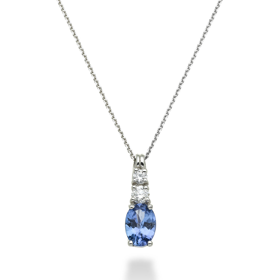 Mikiko cl 18k tanzanite n. ovale 7x5 ct.0,60 dia ct.0,15 MD5056O4TZN