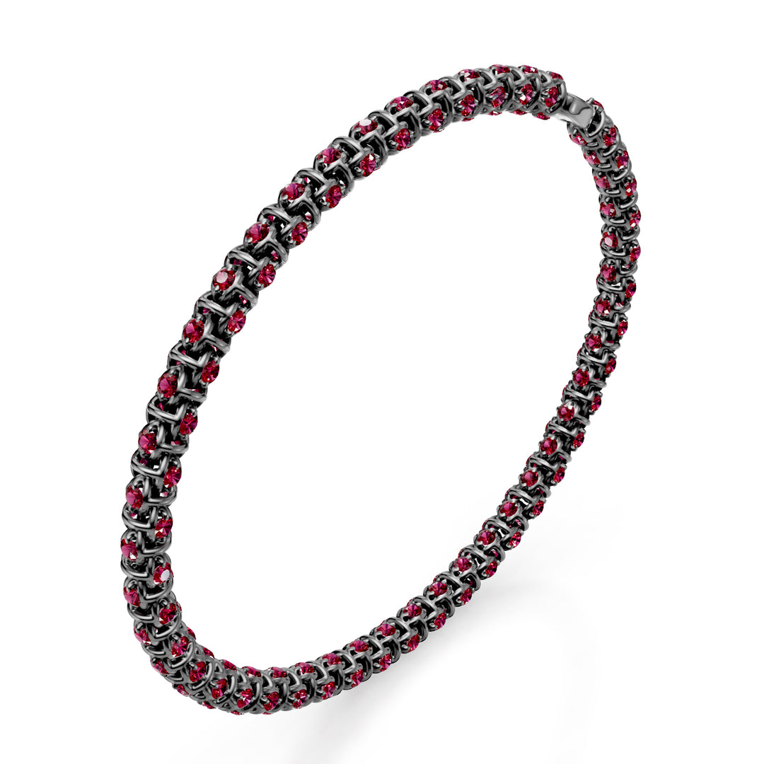 Golay blødt mesh armbånd med rubiner ct0.0017 sort BD540RU0017N-190-24345110101