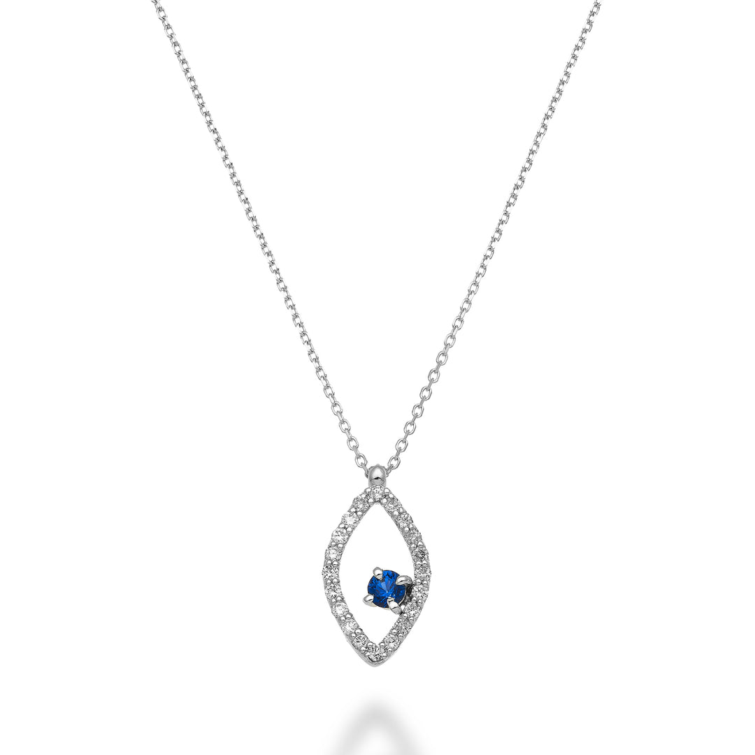 World Diamond Group cl 18k "oog" saffier n. 0,11 ct diam. ct.0,15 GD5159O4ZFN026