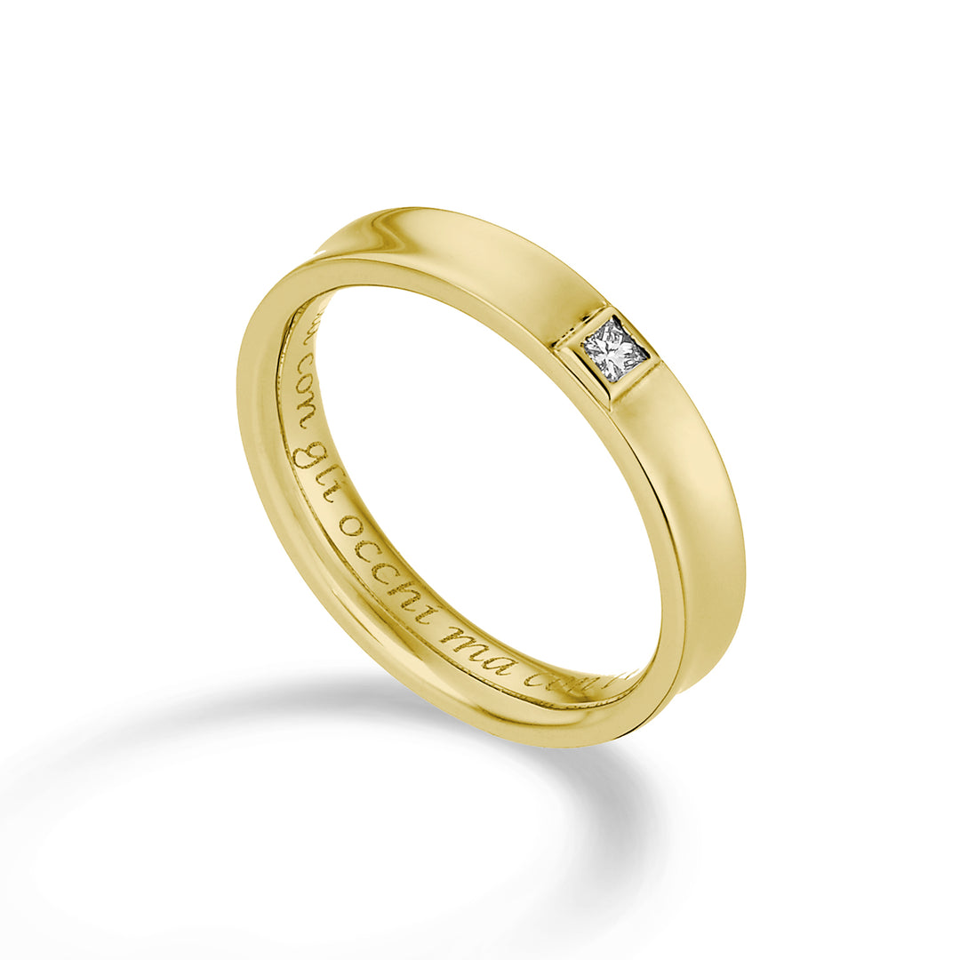 Golay 18k střední snubní prsten s princeznou 0,06 ct GAFEDE09DIO1.006