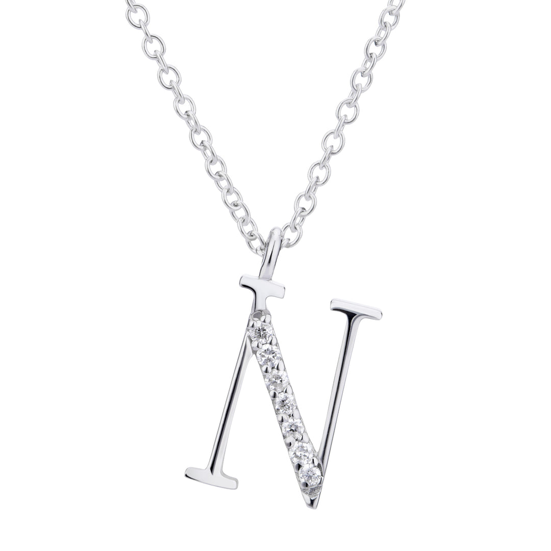 Golay cl 18k bogstav n stor diam. 0,04 ct GDGFNO4 hvidguld