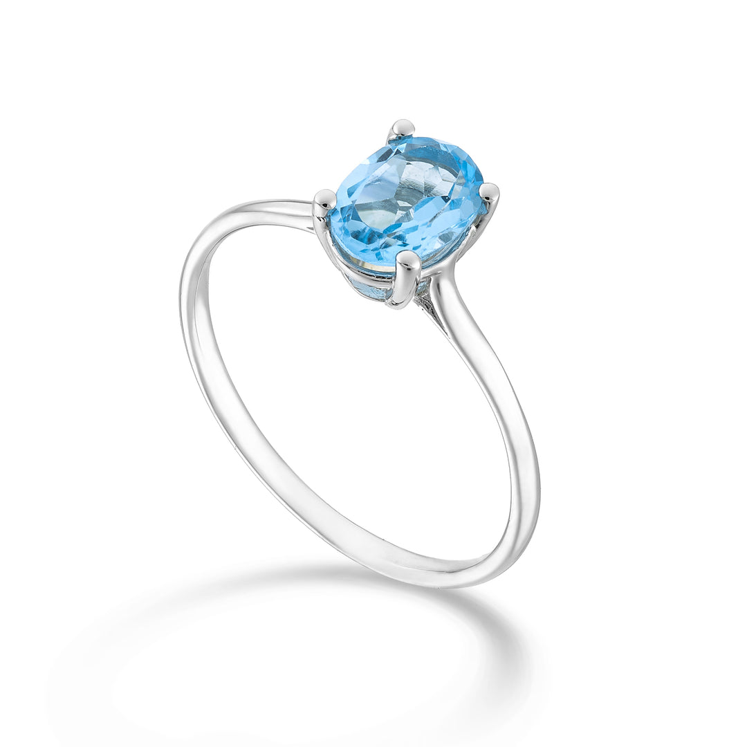 Nihama an 18k oval blue topaz 7x5 ct.1,10 NA5171O4TPAZ