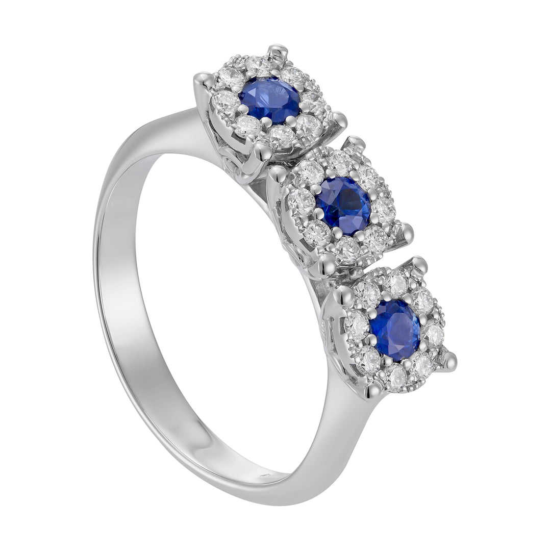 Nihama ένα ζαφείρι 18 καρατίων αρ. 0,40 ct διάμ. 0,29 ct NAGICETR01DIZBO4
