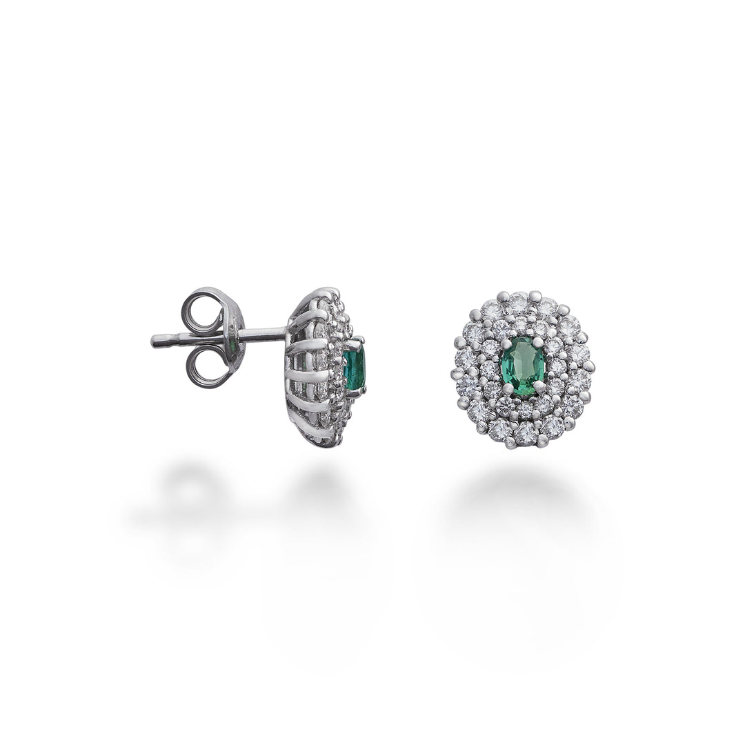 Golay soikeat smaragdikorvakorut 4x3 double cont. timantit OCL128DISM43-23124110022