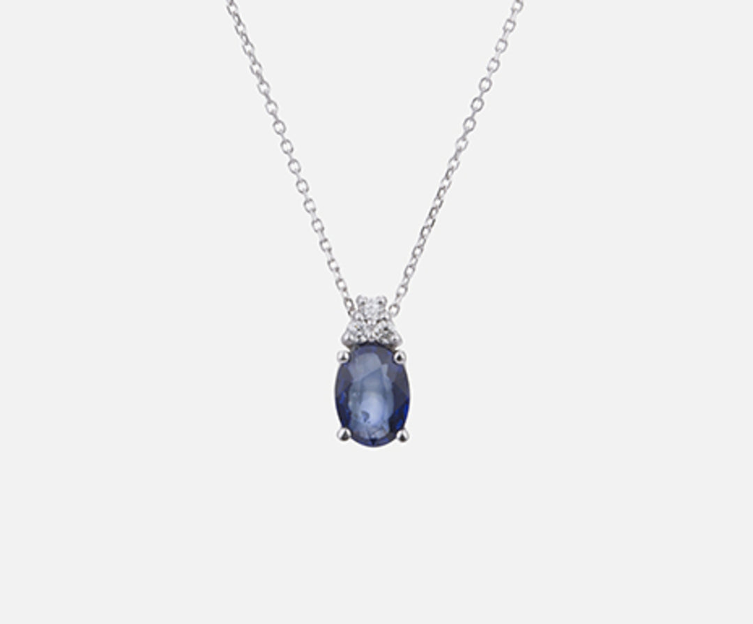 Nihama cl 18k oval safir 7x5 ct.0.80 dia ct.0.045 ND5055O4ZFD