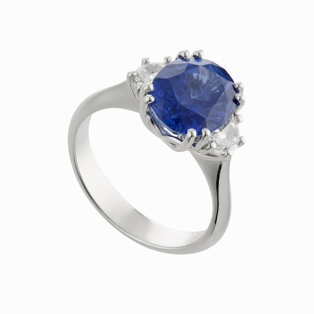 World Diamond Group ovale saffierring 10x8 en lat halve maan diamanten ACLHM001DIZB810-23083110063