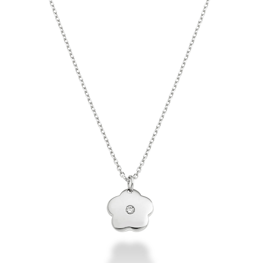 Mikiko cl 18k kwiat 0,01 ct białe złoto MD5129O4BR001