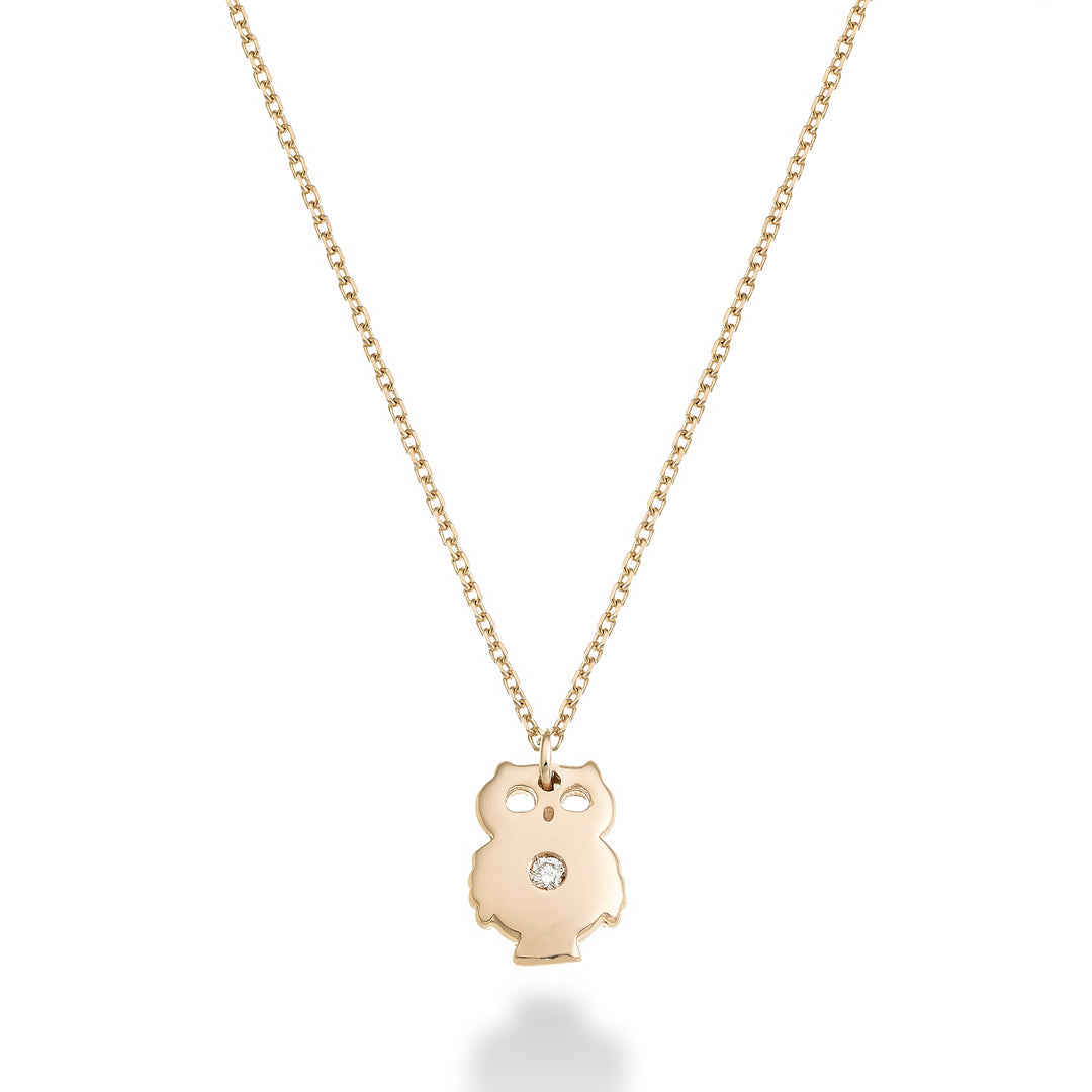 Mikiko cl 18k bagoly 0,01 ct rózsaszín arany MD5132O3BR001