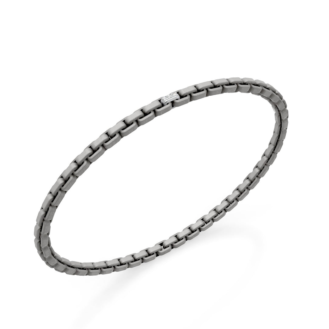 Golay harmaa titaanirannekoru, platinapäällysteellä, neliömäinen linkki, 18cm GBR033E1PTDIGR-180