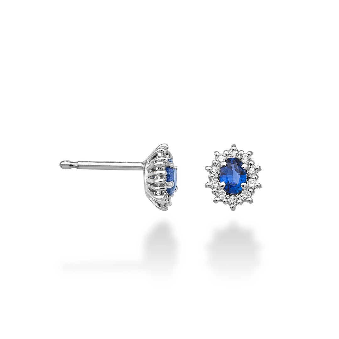 Nihama of 9k ovale saffier 4x3 ct.0,40 diam. 0,16 ct NO5103R4ZFD