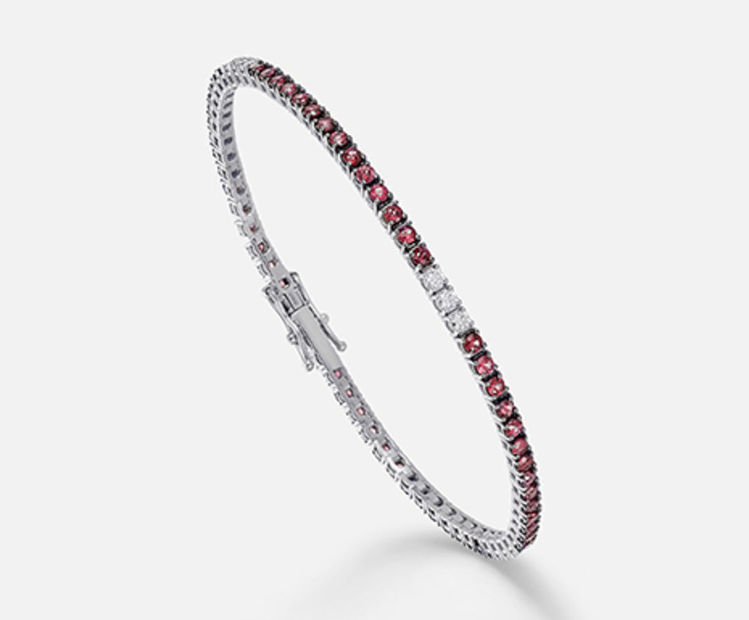 Nihama br tennis 18k rubis 2,56 ct diam. ct.0,40 cm.17,5 NB5021O4RBR.17,5