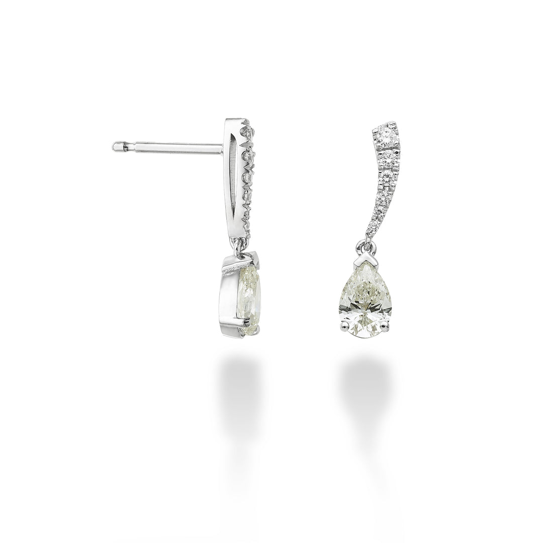 Golay komma-dangle-øreringe med 0,40 ct drop OCPS003DI040-23354110043