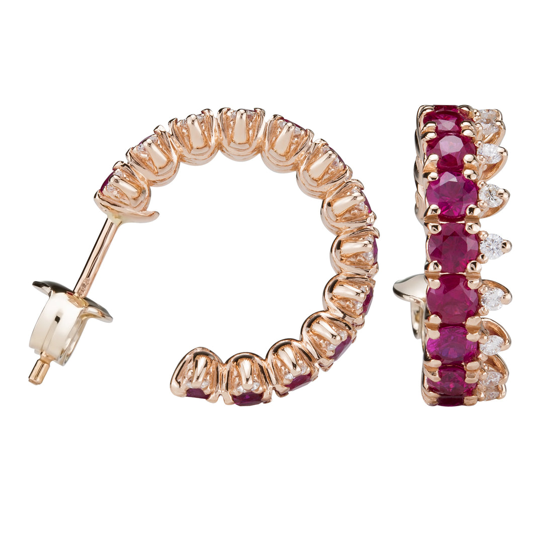 Pendientes corona Golay de rubí y diamantes ct. 2.63 ODG016RUDI-17291110011