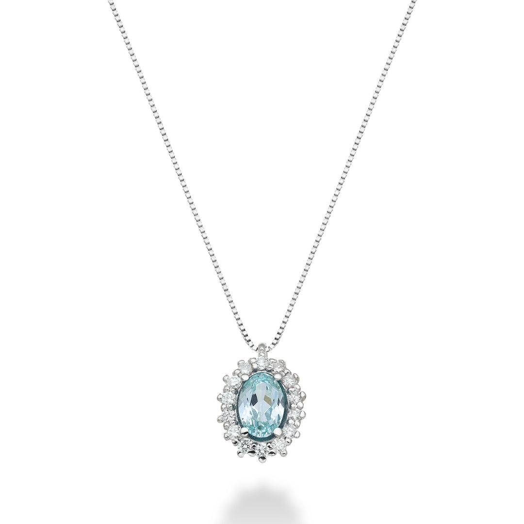 Nihama cl 18k oval paraiba turmalina 6x4 ct.0,70 diam. ct.0.13 ND5086O4PAR