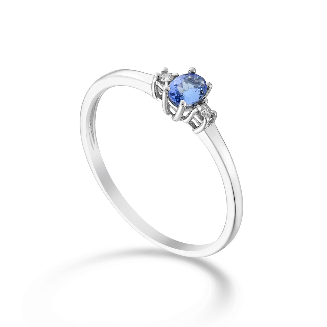 Mikiko egy 9k tanzanite n. ovális 4x3 ct.0,14 átm. 0,02 ct MA5190R4TZN