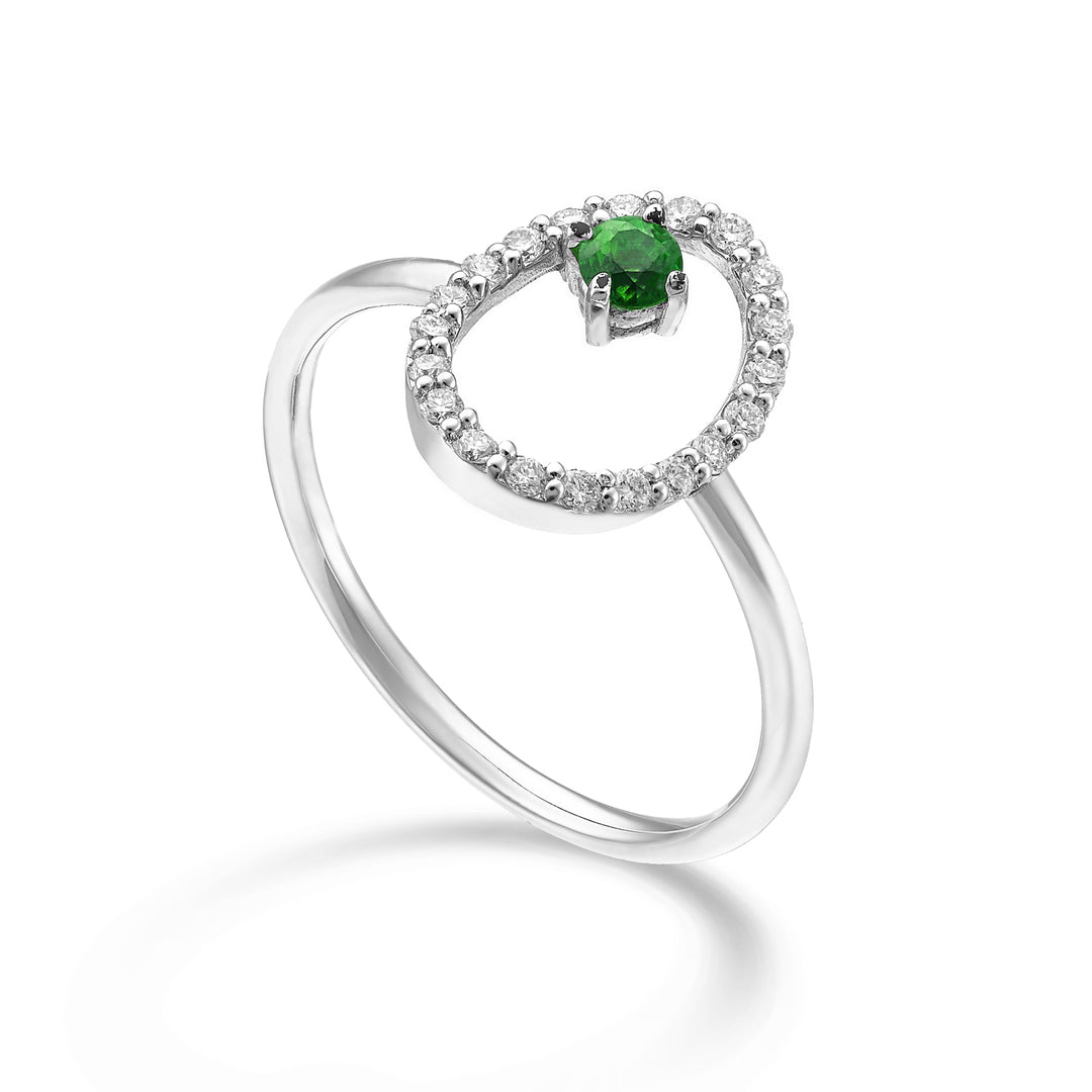 World Diamond Group 18k "ovál" smaragd n. ct.0,07 pr. ct.0.15 GA5183O4SMN022