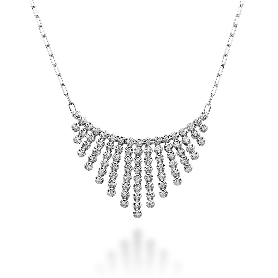 Golay multi-stone choker with "v" pattern cast. round GMPF004DI-23241110026