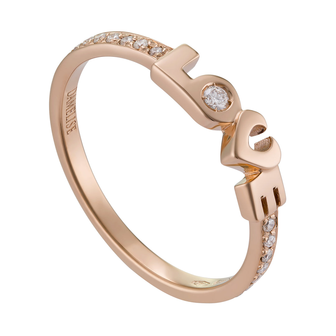 Golay liefdesring met verzonken schacht ALV005DI1-18194110019