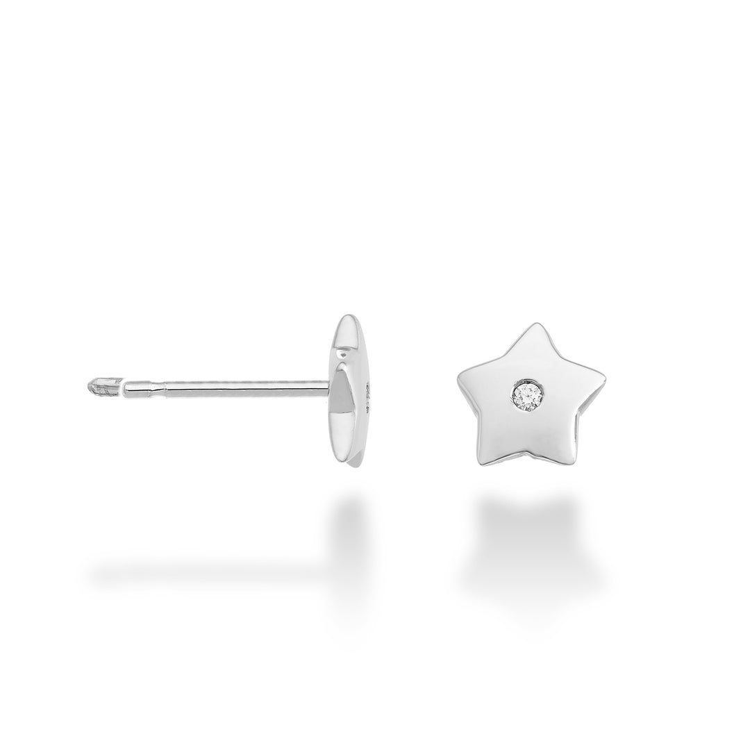 Nihama sau stea de 18k aur alb de 0,02 ct NO5108O4BR002