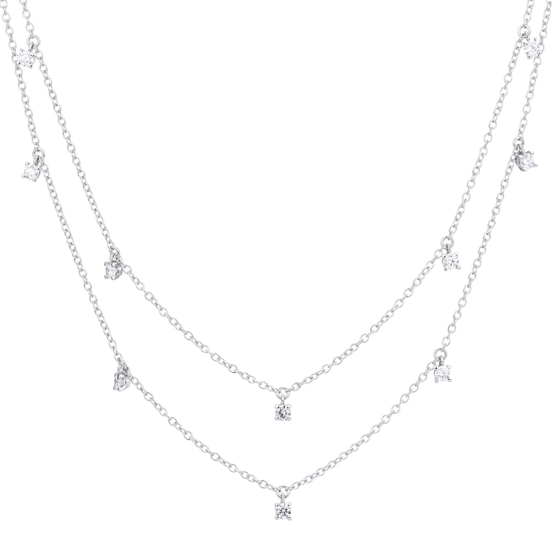 World Diamond Group cl 18k Durchm. 1,00 ct zweireihige Krappenfassung, Größe 2, weiß GD5105O4BR100-2