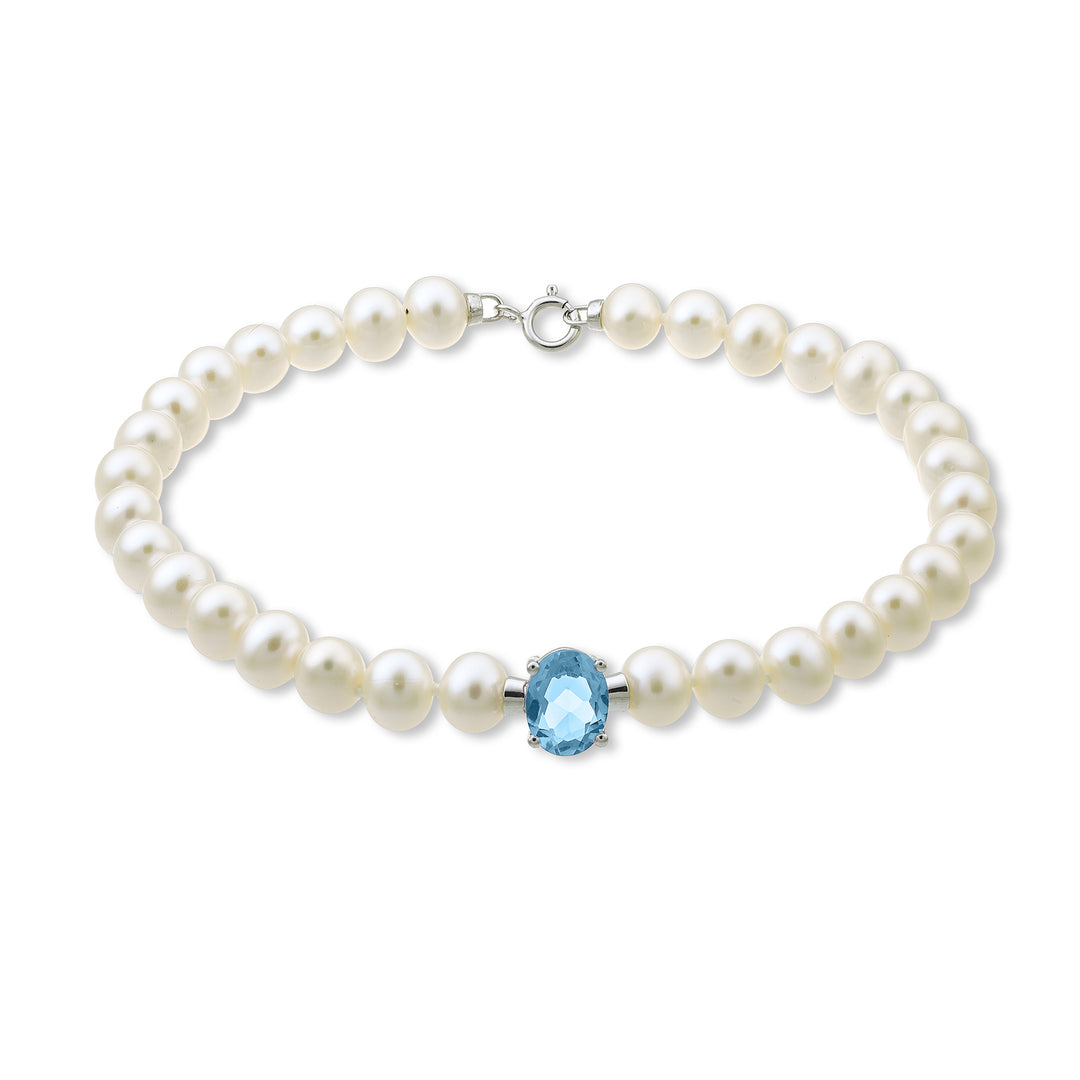 Nihama br 18k fw 5-5,5 ovaler blauer Schweizer Topas 6x8 ct.1,50 Federring NB1017O4TPSW50